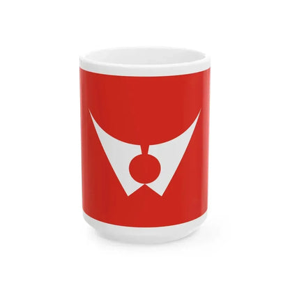 Flag of Izumisaki Fukushima (Japan) White Coffee Mug 15oz - Go Mug Yourself