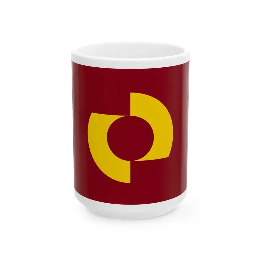 Flag of Izumozaki Niigata Amber variant (Japan) White Coffee Mug 15oz - Go Mug Yourself