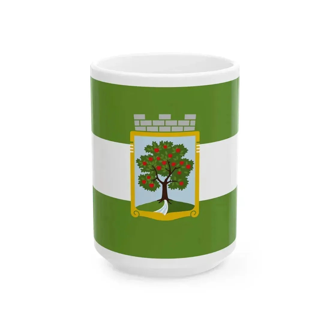 Flag of Jablonec nad Nisou Czech Republic - White Coffee Mug 15oz - Go Mug Yourself