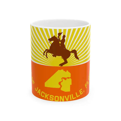 Flag of Jacksonville Florida (United States) White Coffee Mug 11oz - Go Mug Yourself