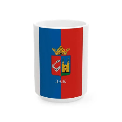 Flag of Jak (Hungary) White Coffee Mug 15oz - Go Mug Yourself