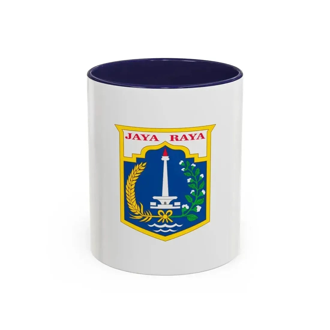 Flag of Jakarta Indonesia - Accent Coffee Mug 11oz Navy - Go Mug Yourself
