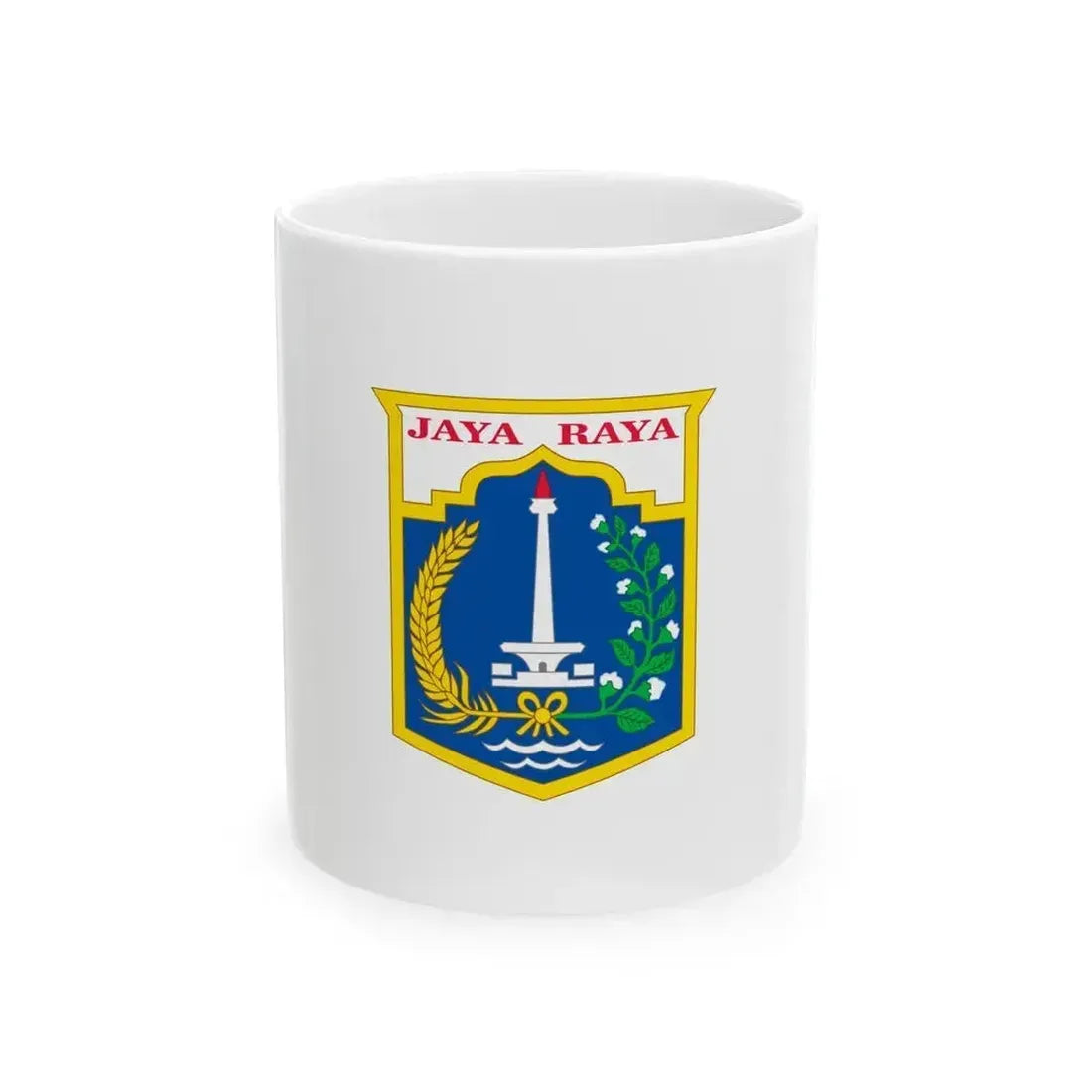 Flag of Jakarta Indonesia - White Coffee Mug 11oz - Go Mug Yourself