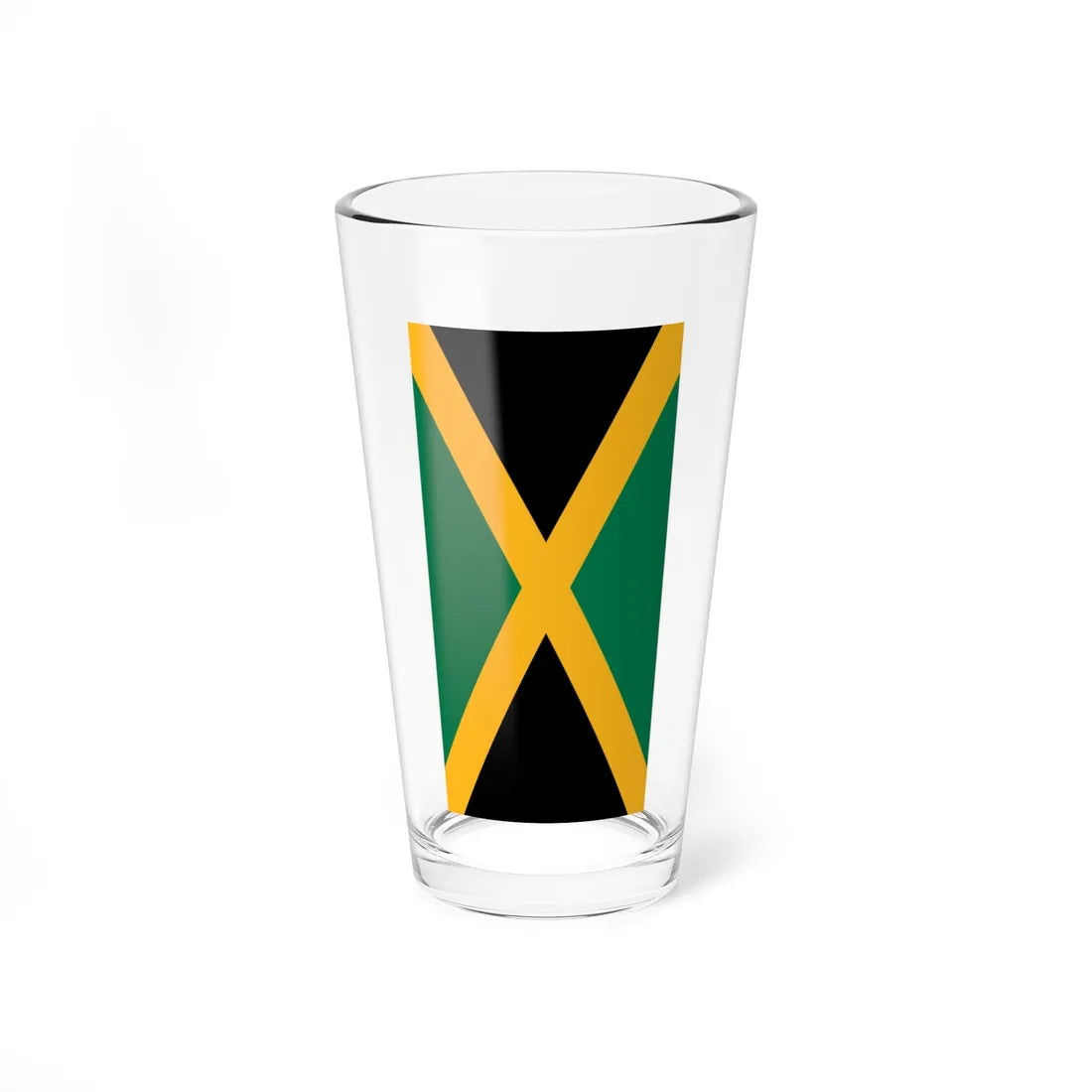 Flag of Jamaica vertical (Jamaica) Pint Glass 16oz 16oz - Go Mug Yourself