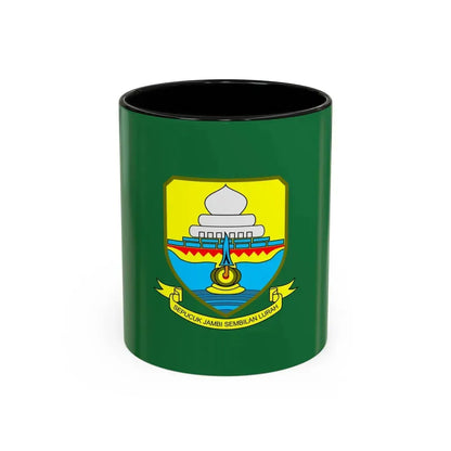 Flag of Jambi Indonesia - Accent Coffee Mug 11oz Black - Go Mug Yourself