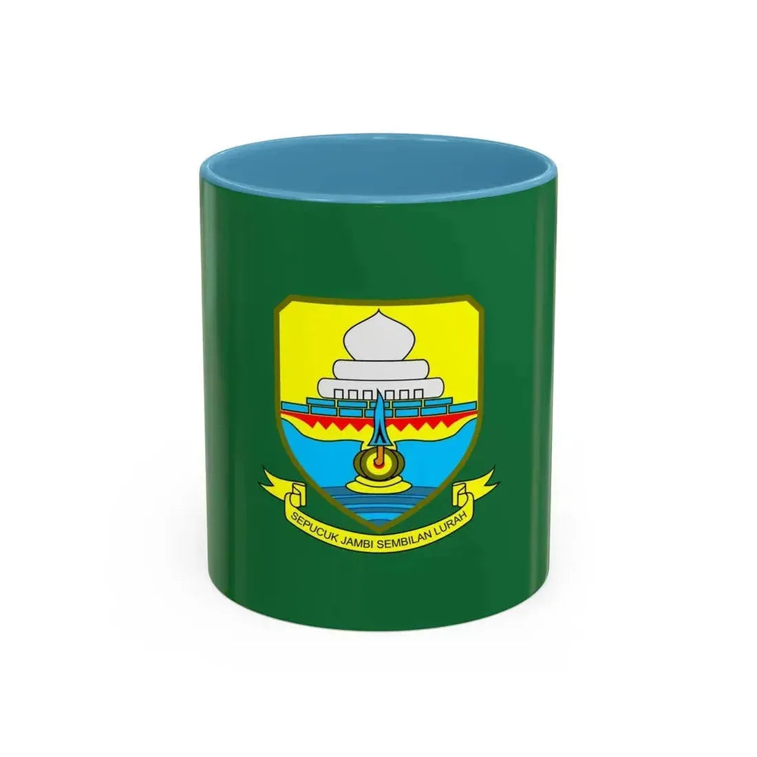 Flag of Jambi Indonesia - Accent Coffee Mug 11oz Light Blue - Go Mug Yourself