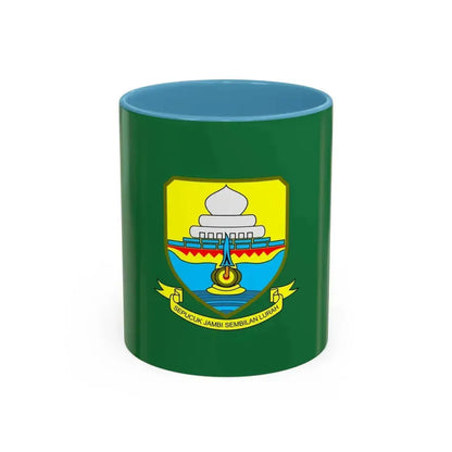 Flag of Jambi Indonesia - Accent Coffee Mug 11oz Light Blue - Go Mug Yourself