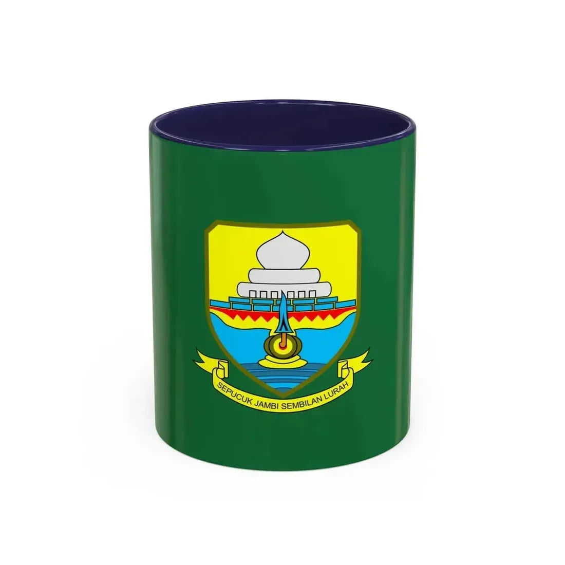 Flag of Jambi Indonesia - Accent Coffee Mug 11oz Navy - Go Mug Yourself