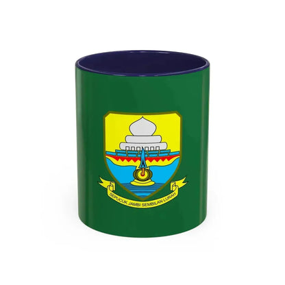 Flag of Jambi Indonesia - Accent Coffee Mug 11oz Navy - Go Mug Yourself