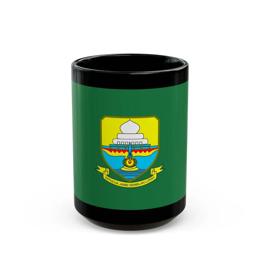 Flag of Jambi Indonesia - Black Coffee Mug-15oz-Go Mug Yourself