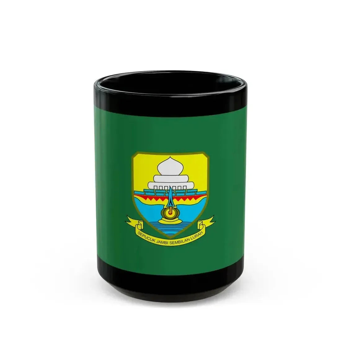 Flag of Jambi Indonesia - Black Coffee Mug 15oz - Go Mug Yourself