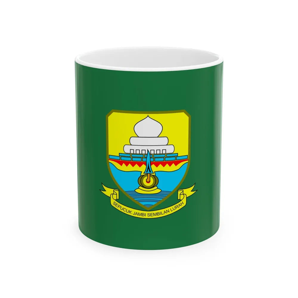 Flag of Jambi Indonesia - White Coffee Mug-11oz-Go Mug Yourself