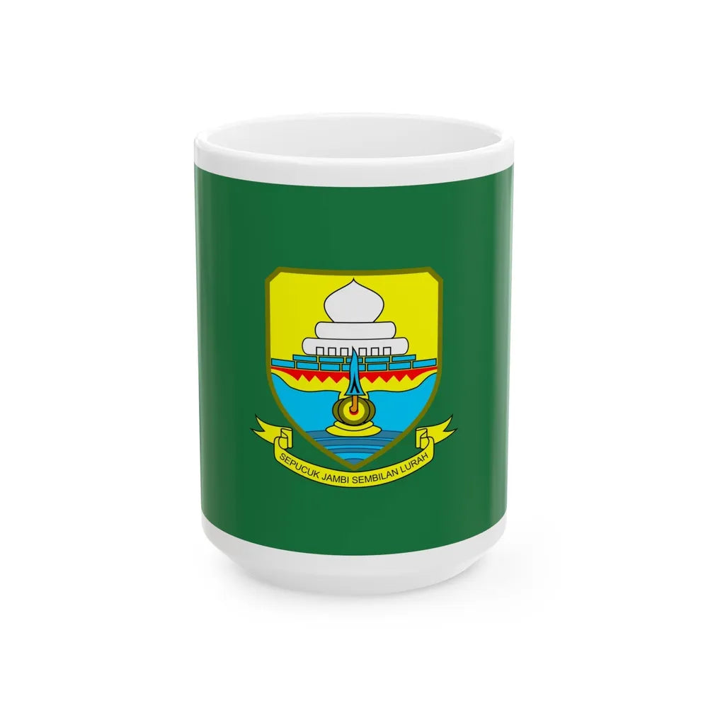 Flag of Jambi Indonesia - White Coffee Mug-15oz-Go Mug Yourself