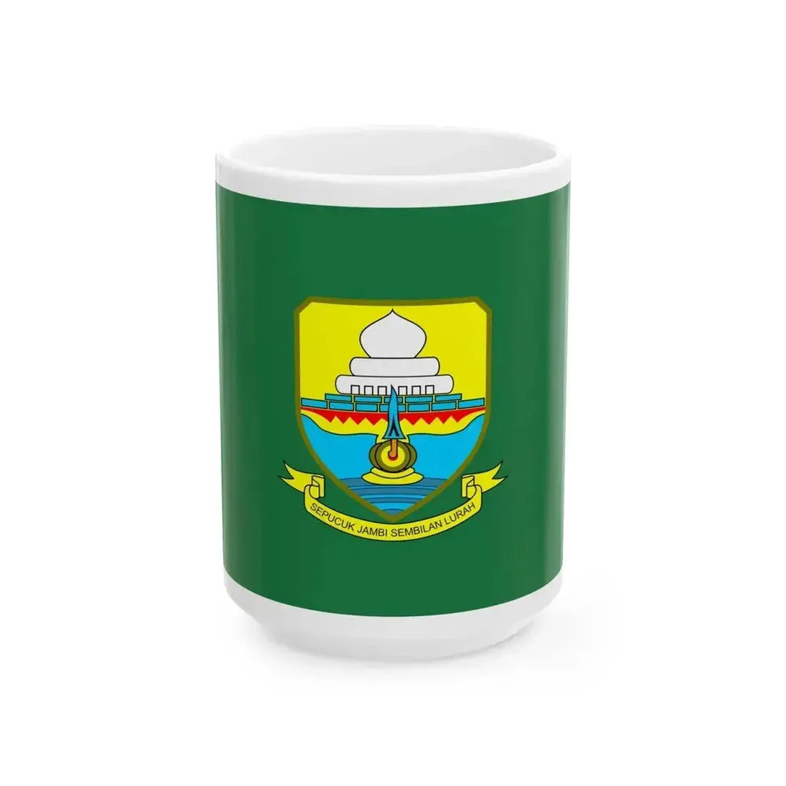 Flag of Jambi Indonesia - White Coffee Mug 15oz - Go Mug Yourself