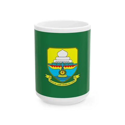 Flag of Jambi Indonesia - White Coffee Mug 15oz - Go Mug Yourself