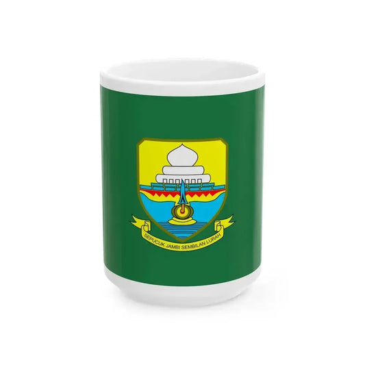 Flag of Jambi Indonesia - White Coffee Mug 15oz - Go Mug Yourself