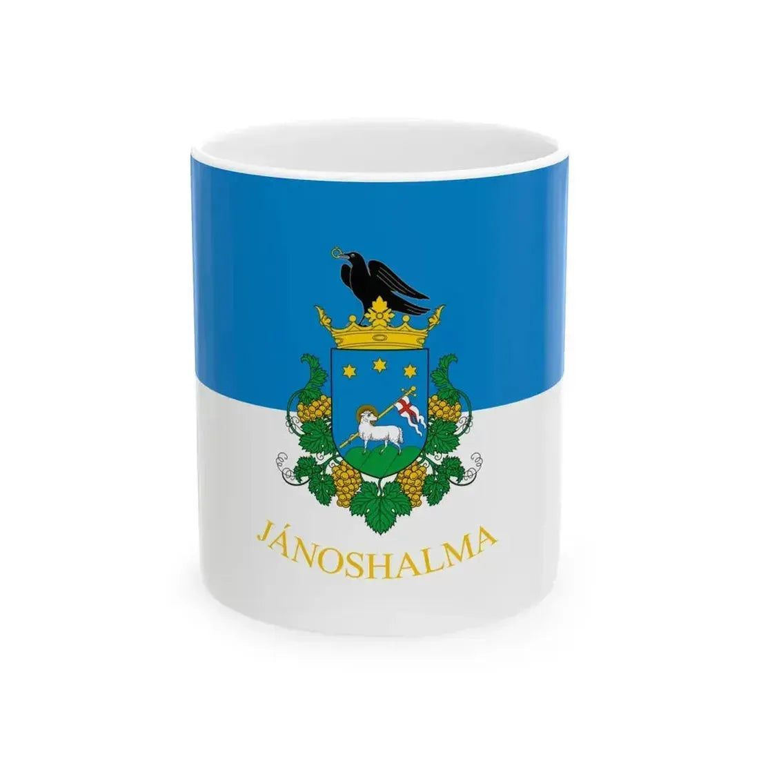 Flag of Janoshalma (Hungary) White Coffee Mug 11oz - Go Mug Yourself