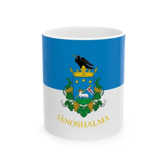 Flag of Janoshalma (Hungary) White Coffee Mug 11oz - Go Mug Yourself