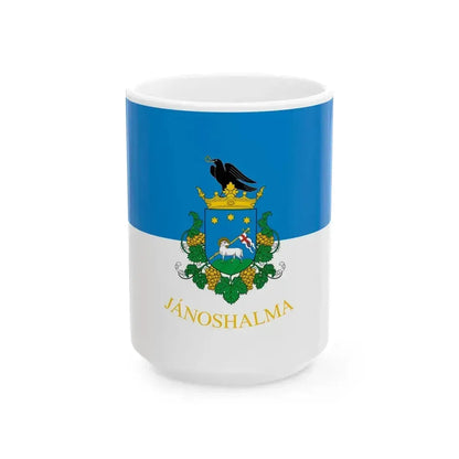 Flag of Janoshalma (Hungary) White Coffee Mug 15oz - Go Mug Yourself
