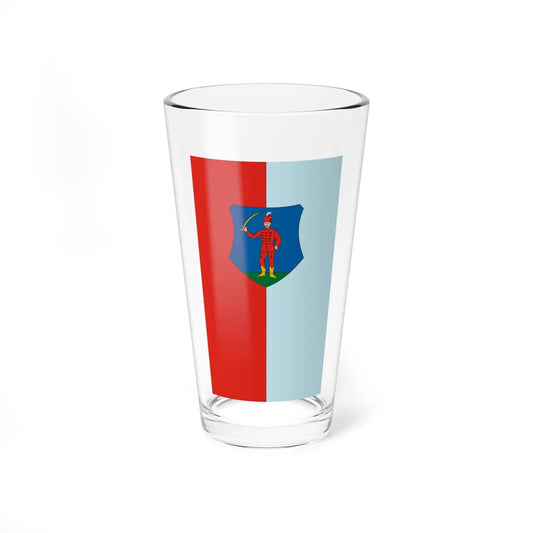 Flag of Janoshaza vertical (Hungary) Pint Glass 16oz 16oz - Go Mug Yourself