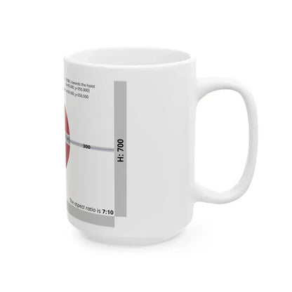 Flag of Japan 1870-1999 - Construction sheet (Japan) White Coffee Mug - Go Mug Yourself