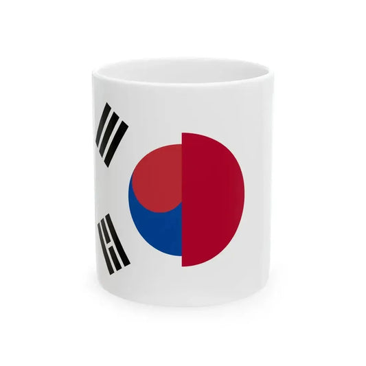 Flag of Japan and South Korea (Japan) White Coffee Mug 11oz - Go Mug Yourself