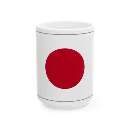 Flag of Japan bordered (Japan) White Coffee Mug 15oz - Go Mug Yourself