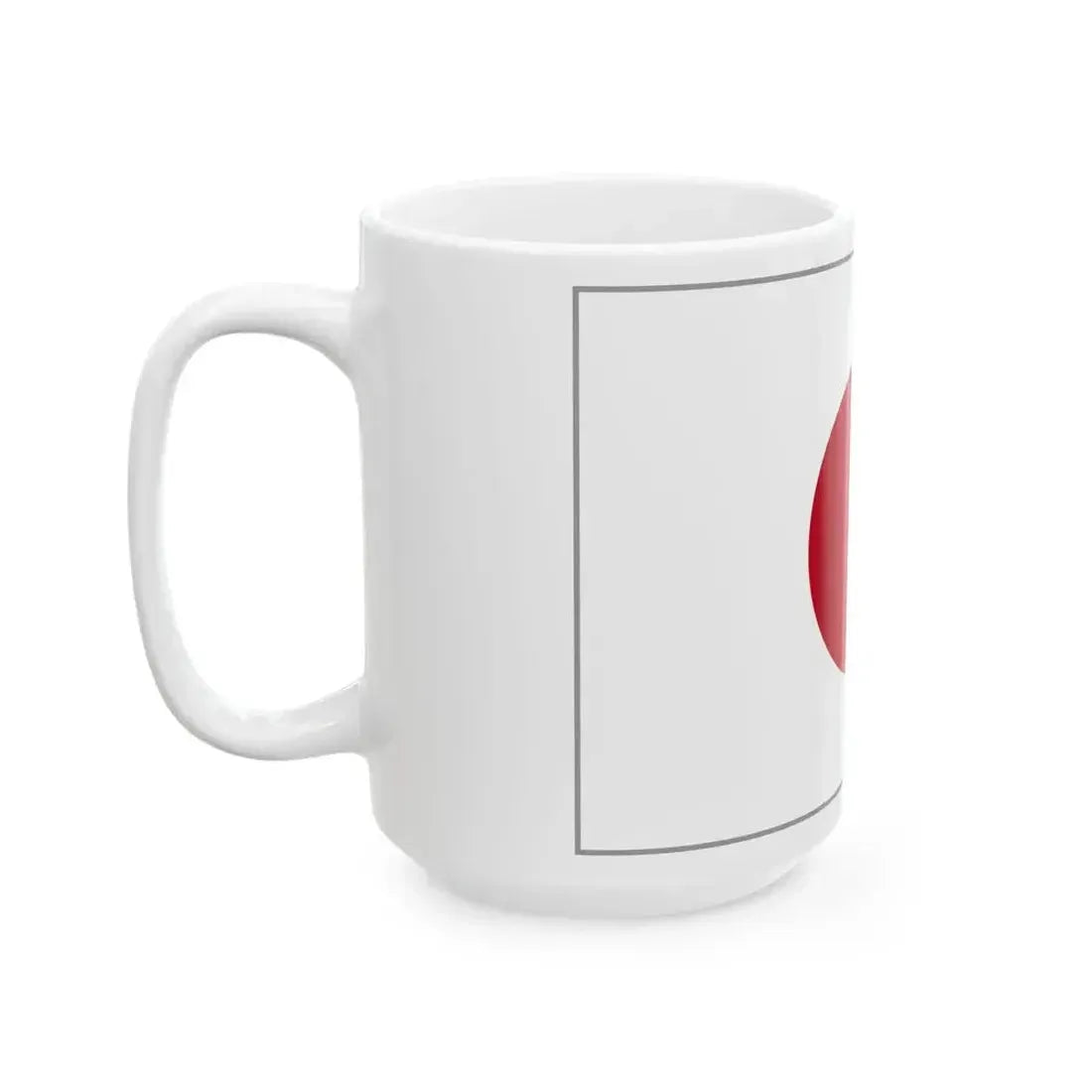 Flag of Japan bordered (Japan) White Coffee Mug - Go Mug Yourself