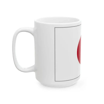 Flag of Japan bordered (Japan) White Coffee Mug - Go Mug Yourself