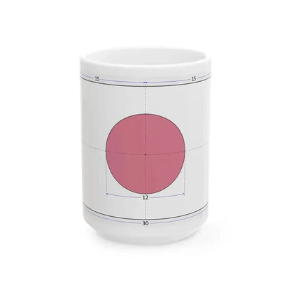 Flag of Japan construction sheet (Japan) White Coffee Mug 15oz - Go Mug Yourself