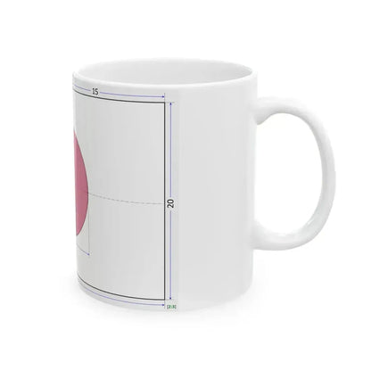 Flag of Japan construction sheet (Japan) White Coffee Mug - Go Mug Yourself