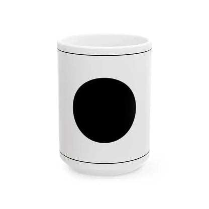 Flag of Japan monocrome (Japan) White Coffee Mug 15oz - Go Mug Yourself