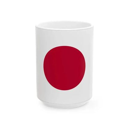Flag of Japan with border (Japan) White Coffee Mug 15oz - Go Mug Yourself