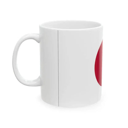 Flag of Japan with border (Japan) White Coffee Mug - Go Mug Yourself