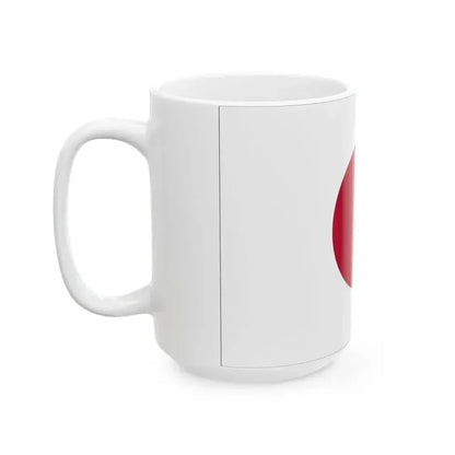 Flag of Japan with border (Japan) White Coffee Mug - Go Mug Yourself