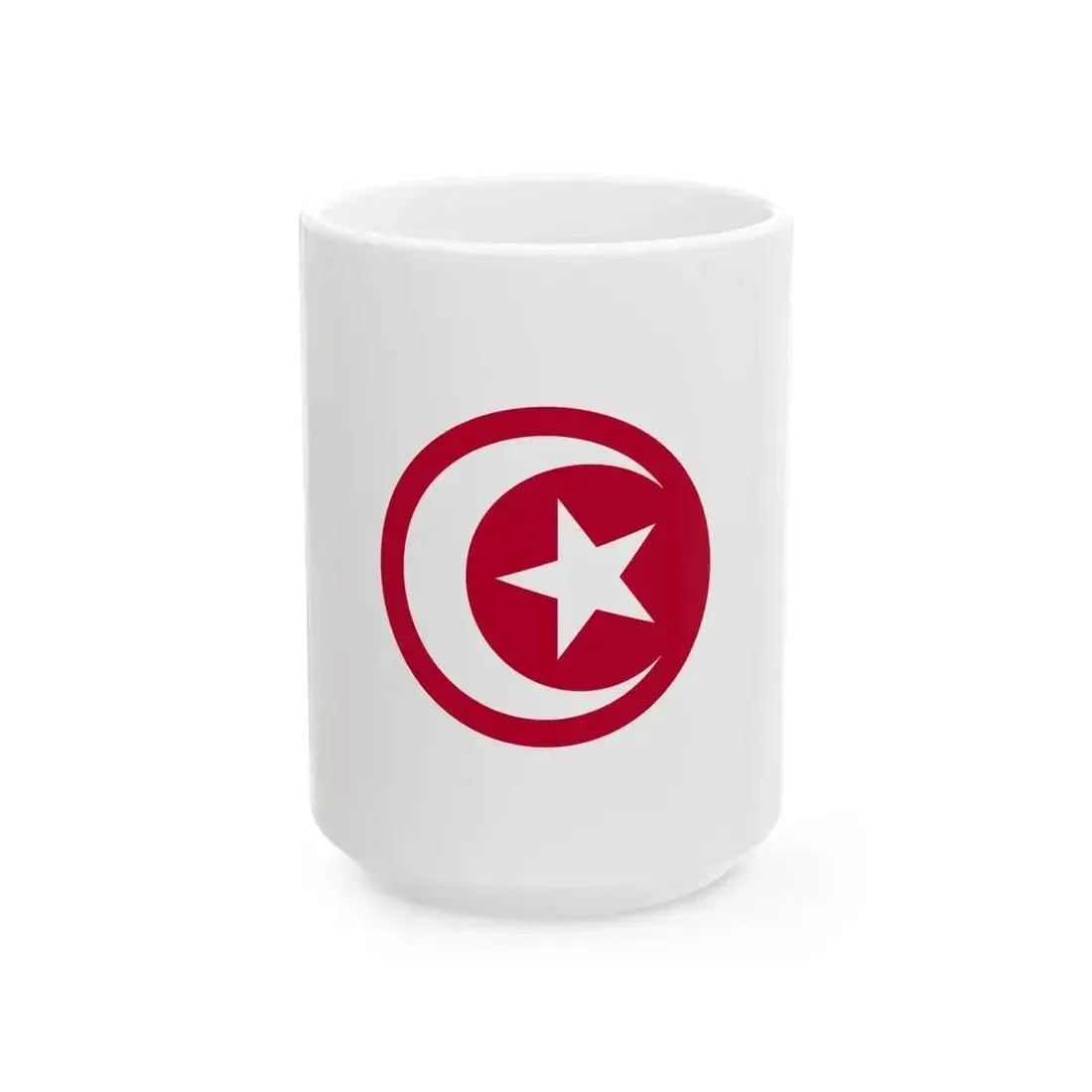 Flag of Japan with crescent and star (Japan) White Coffee Mug 15oz - Go Mug Yourself