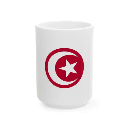 Flag of Japan with crescent and star (Japan) White Coffee Mug 15oz - Go Mug Yourself