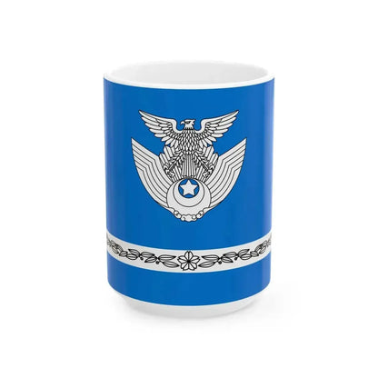 Flag of JASDF Organization Corps C (Japan) White Coffee Mug 15oz - Go Mug Yourself
