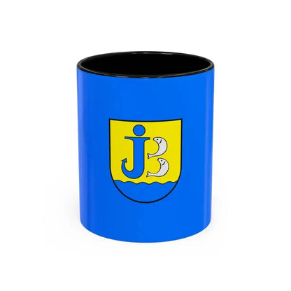Flag of Jastarnia Poland - Accent Coffee Mug 11oz Black - Go Mug Yourself