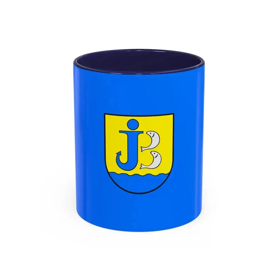 Flag of Jastarnia Poland - Accent Coffee Mug 11oz Navy - Go Mug Yourself