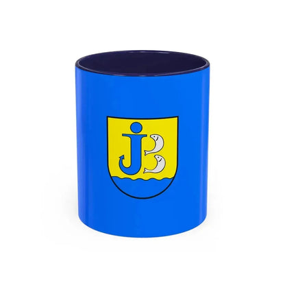 Flag of Jastarnia Poland - Accent Coffee Mug 11oz Navy - Go Mug Yourself