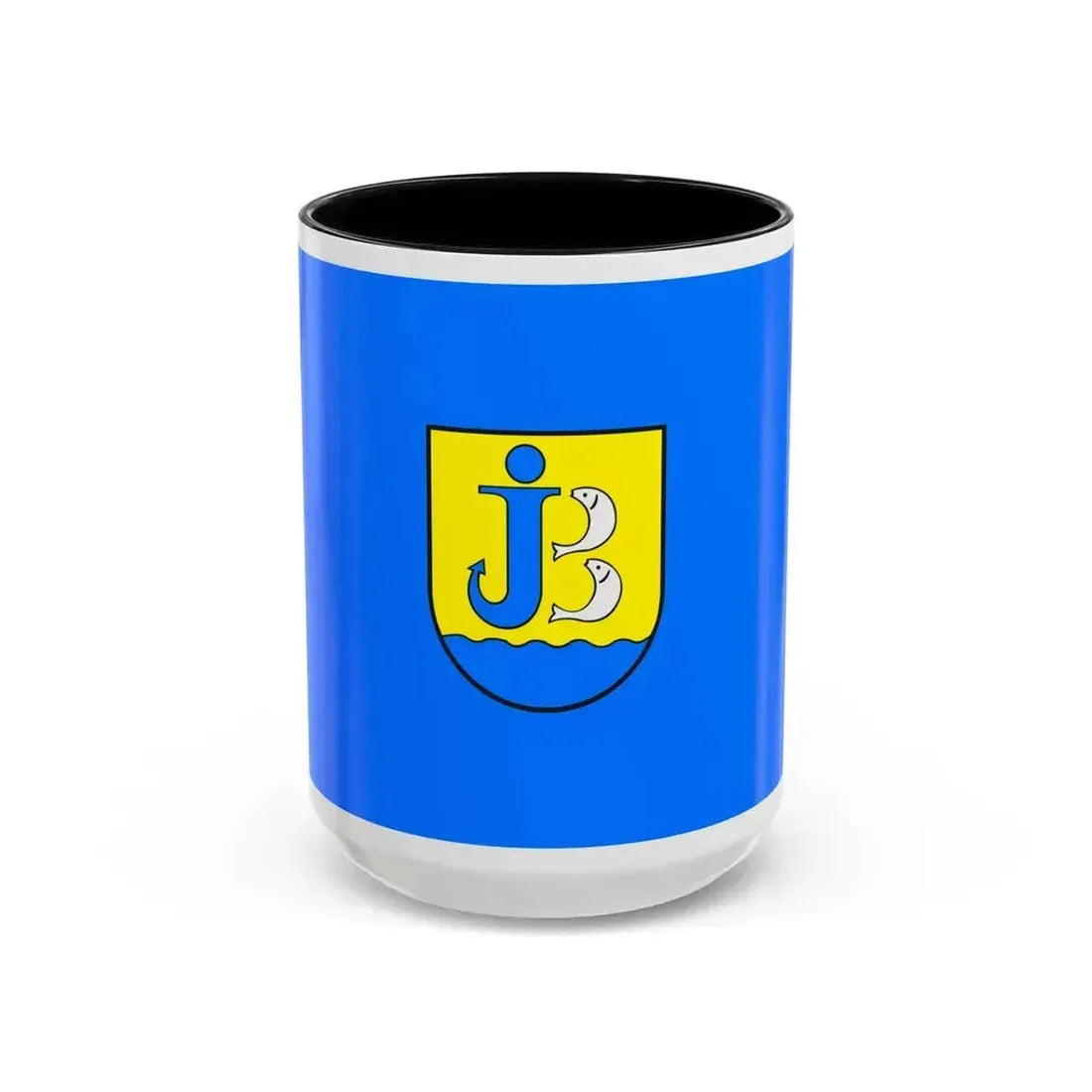 Flag of Jastarnia Poland - Accent Coffee Mug 15oz Black - Go Mug Yourself