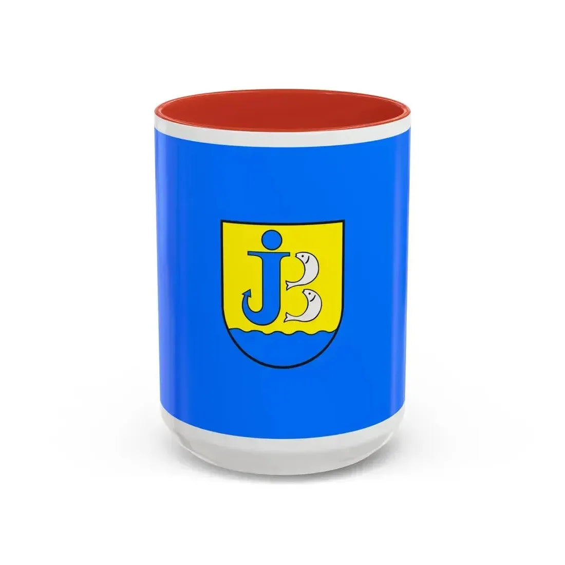Flag of Jastarnia Poland - Accent Coffee Mug 15oz Red - Go Mug Yourself