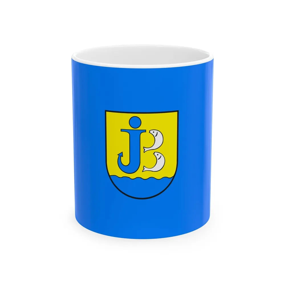 Flag of Jastarnia Poland - White Coffee Mug-11oz-Go Mug Yourself