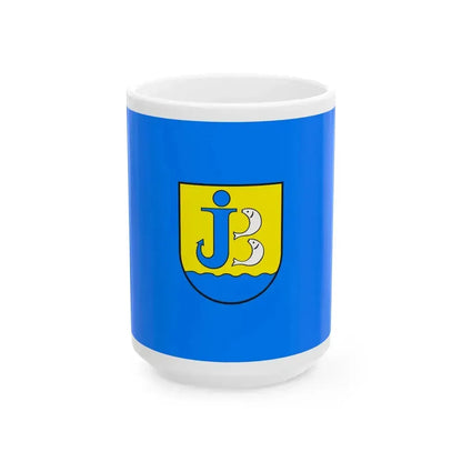 Flag of Jastarnia Poland - White Coffee Mug 15oz - Go Mug Yourself