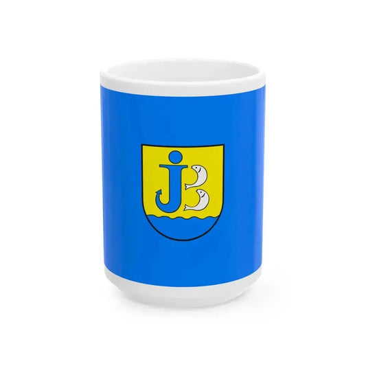 Flag of Jastarnia Poland - White Coffee Mug 15oz - Go Mug Yourself