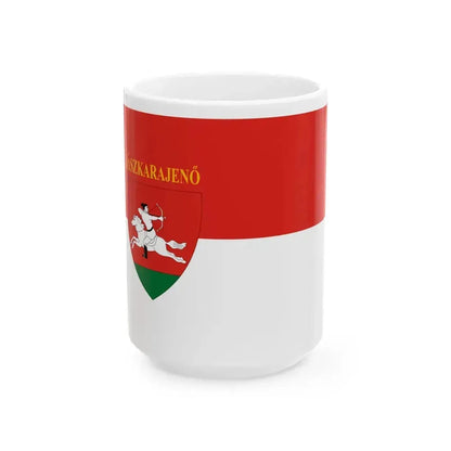 Flag of Jaszkarajeno (Hungary) White Coffee Mug 15oz - Go Mug Yourself