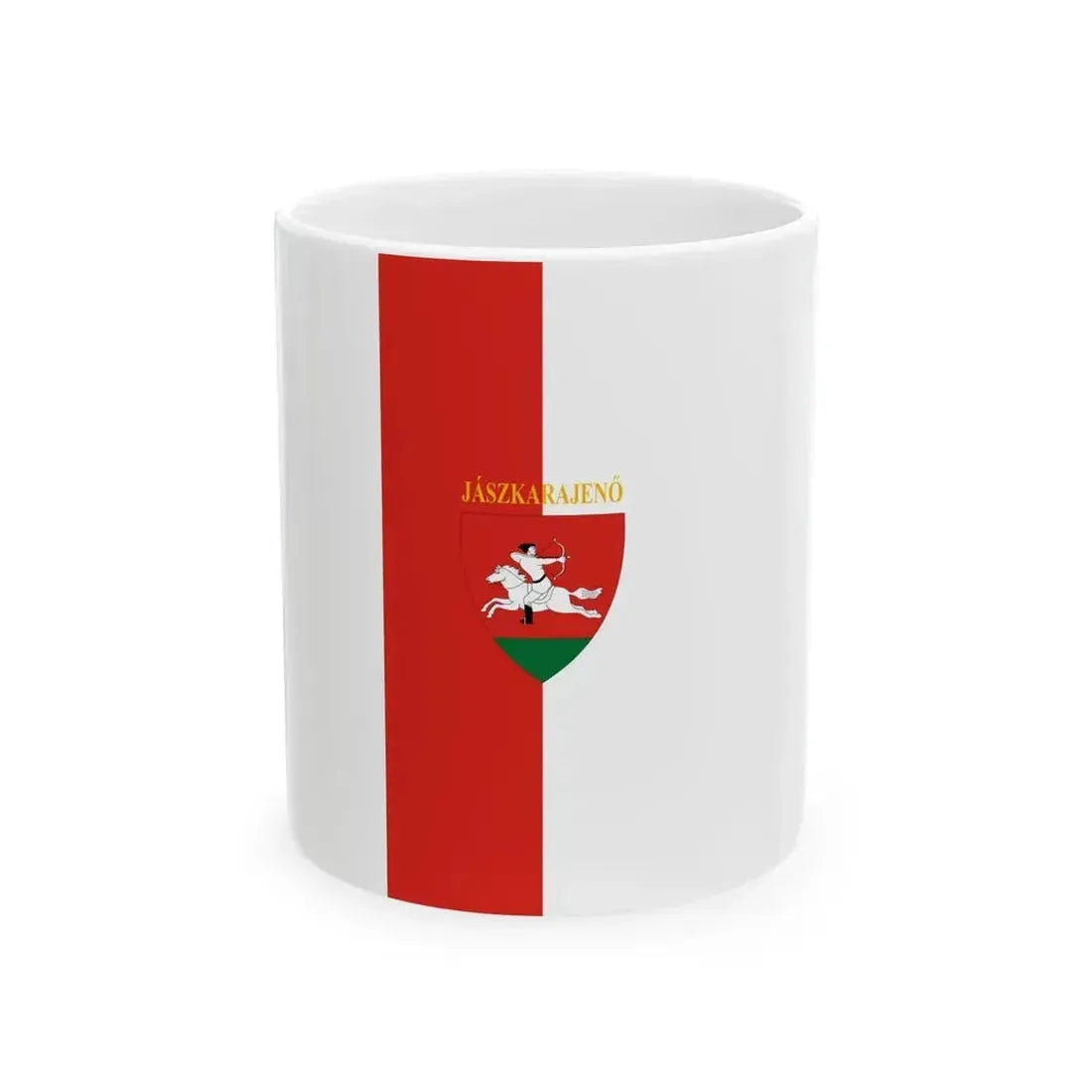 Flag of Jaszkarajeno vertical (Hungary) White Coffee Mug 11oz - Go Mug Yourself