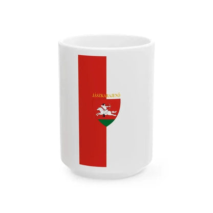 Flag of Jaszkarajeno vertical (Hungary) White Coffee Mug 15oz - Go Mug Yourself