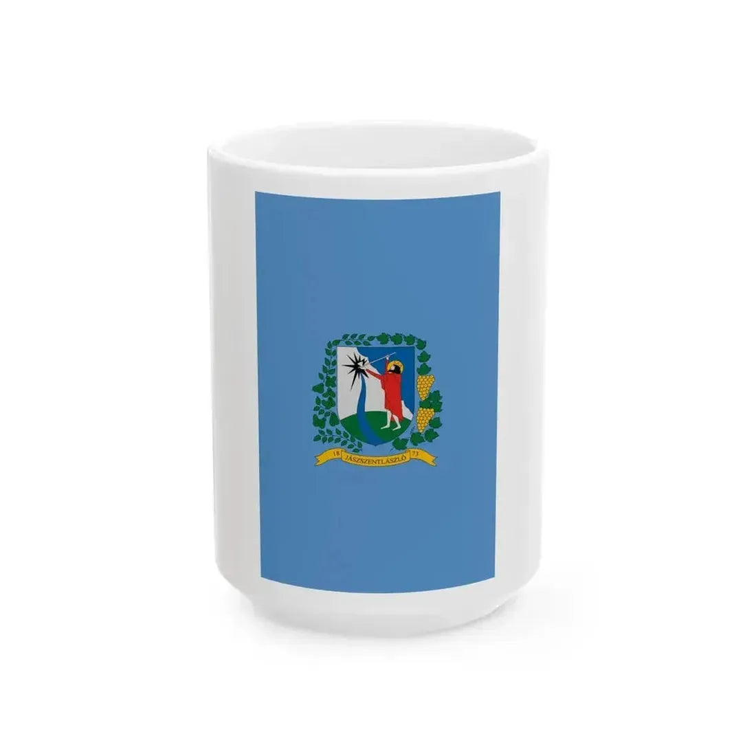 Flag of Jaszszentlaszlo (Hungary) White Coffee Mug 15oz - Go Mug Yourself